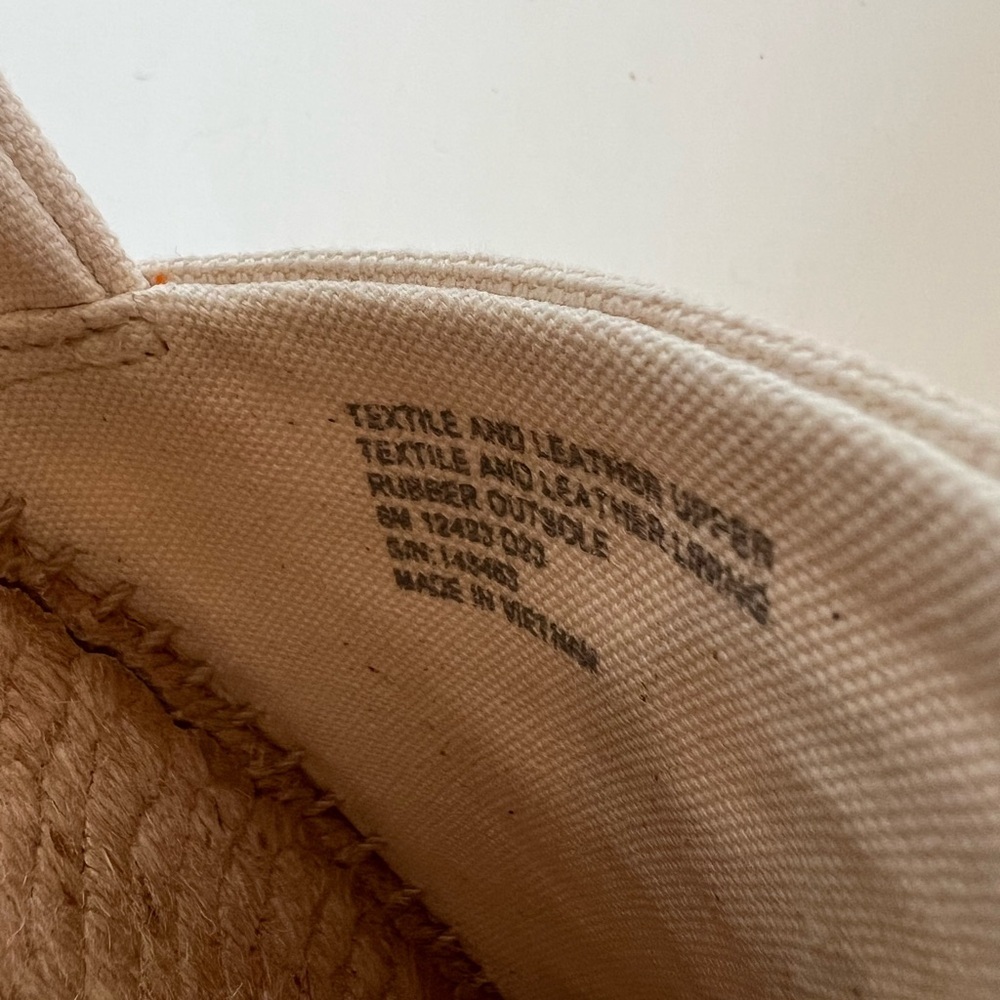 Tory Burch Everly Cotton Canvas Espadrille in Cream Off White Brie/Amber, size 6 - Picture 8 of 12